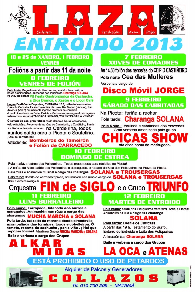 Programa Entroido Laza 2013